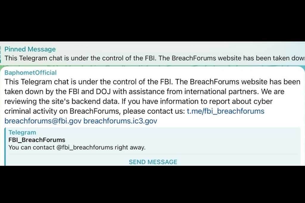 BreachForums Telegram channel takeover